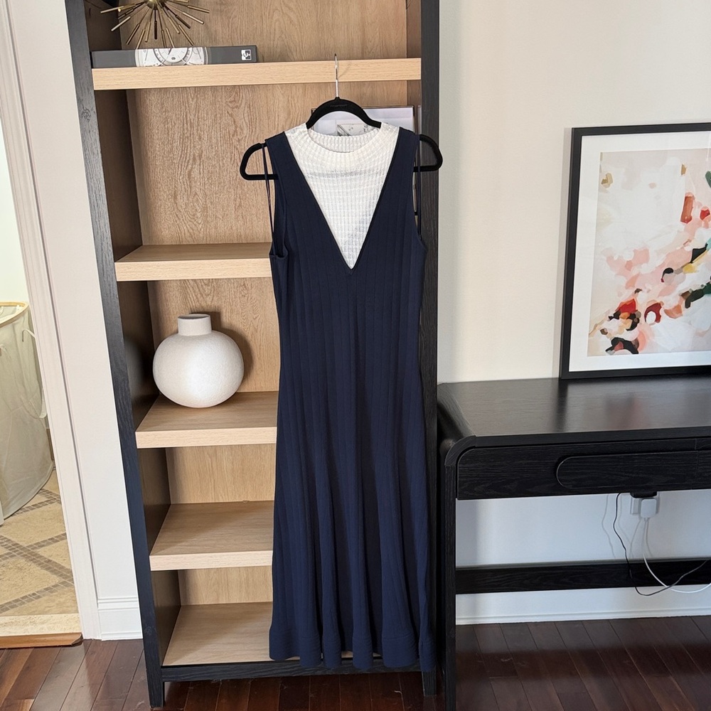 3.1 Phillip Lim Navy and Cream Maxi Dress